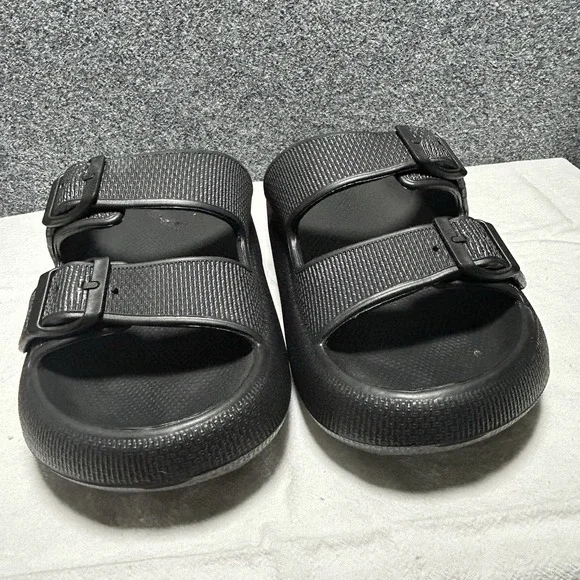 Pillow Cloud Double Buckle Adjustable Slides - EVA Flat Sandals- Women's Size 9 - Picture 5 of 8